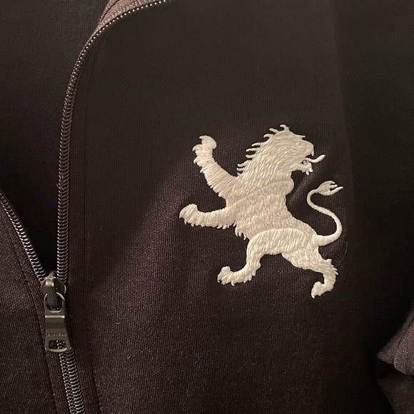 Express zip up sweater, black and white, size Men Small - Picture 3 of 6